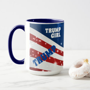 Mug Je suis une fille Trump Drapeau américain