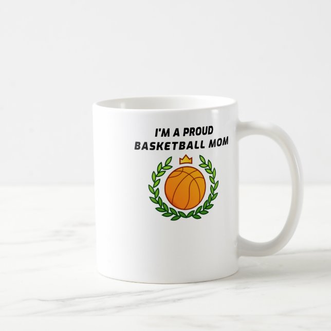 Mug Je suis une maman de basket-ball fière (Droite)