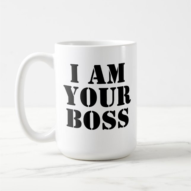 Mug Je suis votre patron. Coutume (Gauche)
