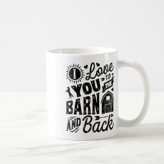 Mug Je T'Aime À La Grange Et À L'Arrière Cheval Fille