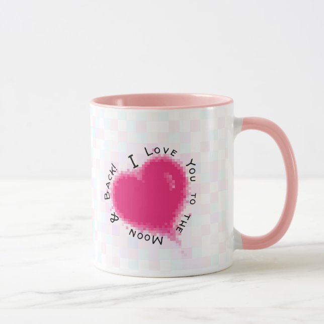 Mug Je t'aime à la lune et au dos (Droite)