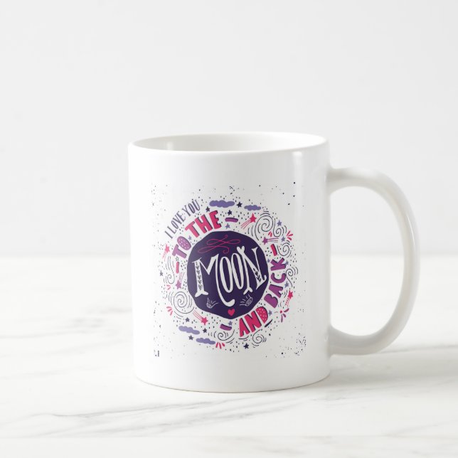 Mug Je t'aime à la lune et au dos (Droite)