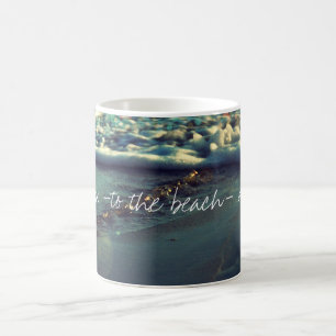 Mug Je t'aime à la plage et au dos