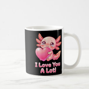 Mug Je t'aime beaucoup! Jolie Fille Chibi Axolotl Rose