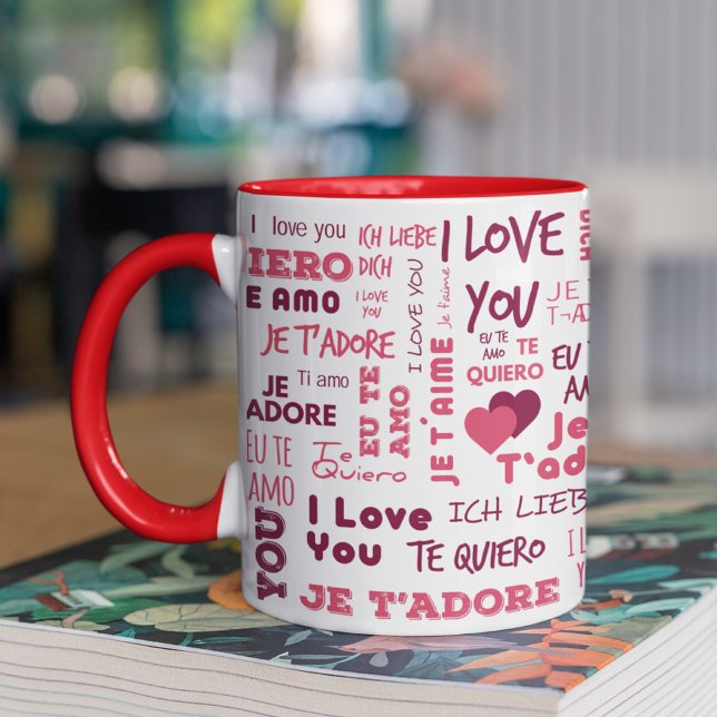 Mug Je T'Aime Dans Différentes Langues | Vacances (Créateur téléchargé)
