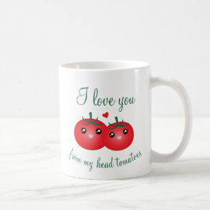 Mug Je T'Aime De Ma Tête Tomates Cute Fruit Pun