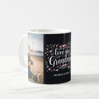 Mug Je t'aime grand-mère 2 Photo Cadeau personnalisé p
