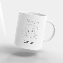 Je t'aime Grand-père Portrait de bébé personnalisé