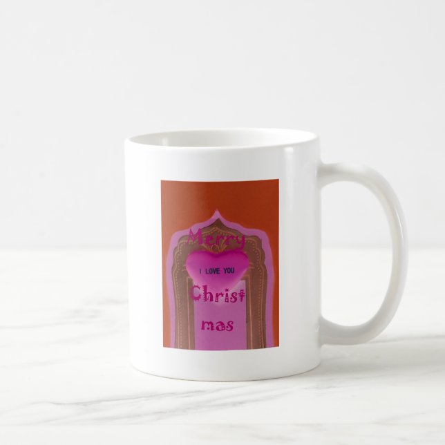 Mug Je t'aime Joyeux Coeur de Noël (Droite)