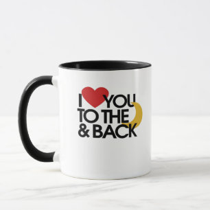 Mug Je t'aime jusqu'à la lune et retour Design Élégant