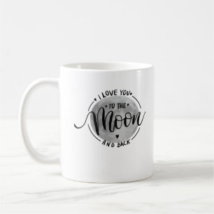 Mug Je t'aime jusqu'à la lune et retour Élégant et sin