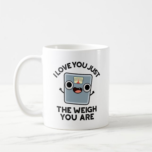 Mug Je T'Aime Juste Le Poids Que Tu Es Drôle Pun Diet (Gauche)