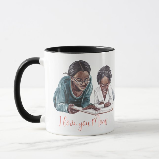 Mug "Je t'aime maman !" Mère et enfant (Gauche)