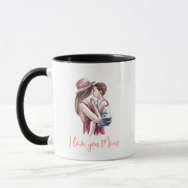 Mug "Je t'aime maman !" Mère et enfant