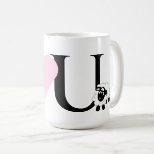 Mug Je t'aime mignon mouton de dessin