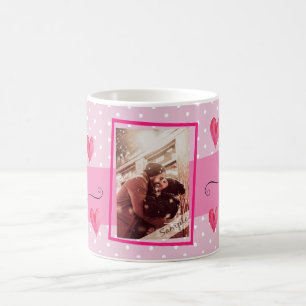 Mug "Je t'aime" photo coeur rose