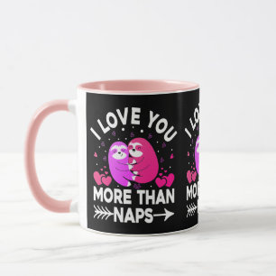 Mug Je t'aime plus que des fentes roses et violettes