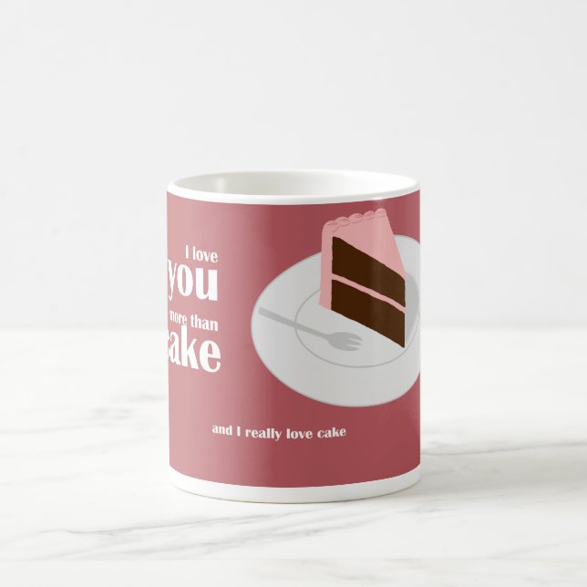 Mug Je t'aime plus que le gâteau (Centre)