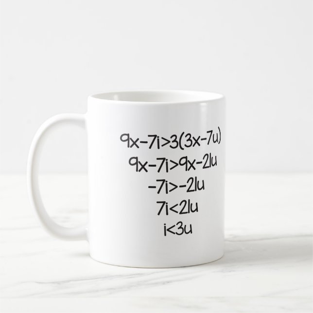 Mug Je t'aime pour des scientifiques, professeurs de (Gauche)