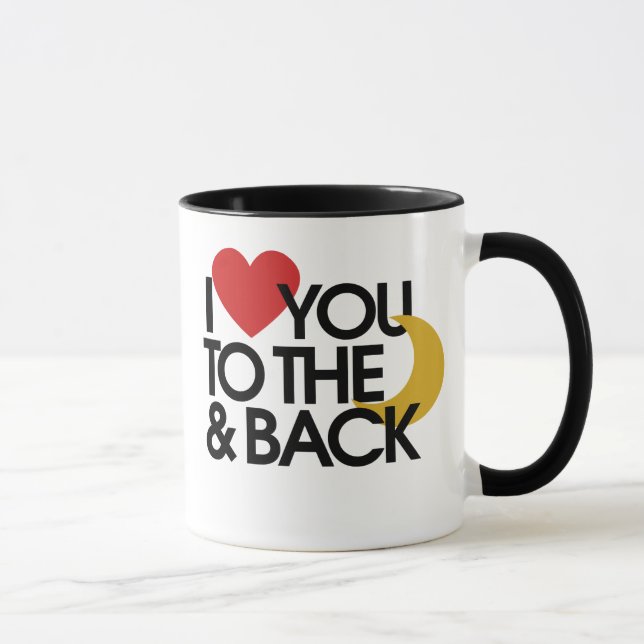 Mug Je t'aime sur la lune et de retour (Droite)
