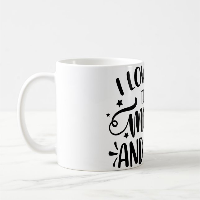 Mug Je T'Aime Sur La Lune Et De Retour (Gauche)
