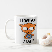JE T'AIME UN LATTE Café Blague Humoristique