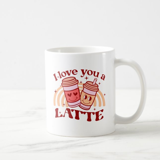 Mug Je T'Aime Un Latte | Pun Coupe De Café Cute (Droite)