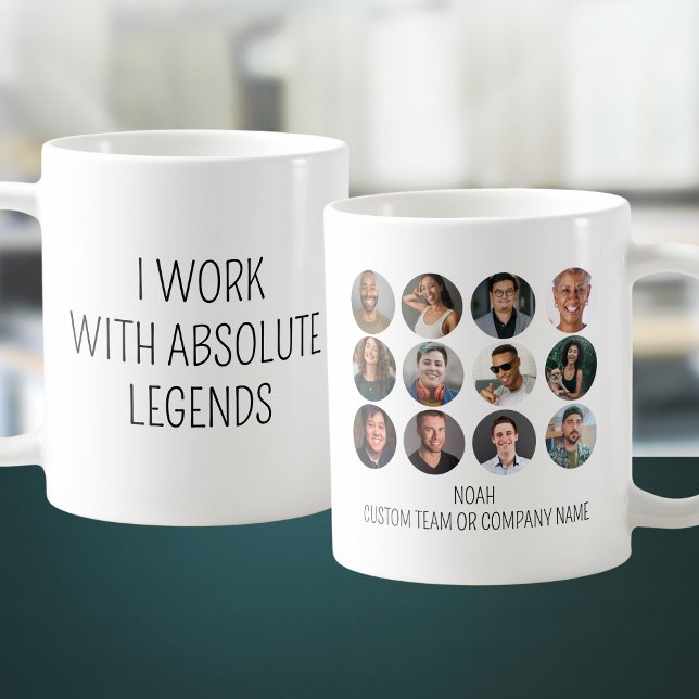 Mug Je Travaille Avec Absolute Legends 12 Team Photo O (I Work With Absolute Legends 12 Photo Office Team Coffee Mug
)