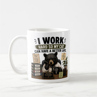 Mug Je Travaille Dur Pour Que Mon Chat Ait Une Meilleu
