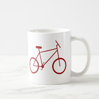 Mug Je vais au travail à vélo. (Rouge)