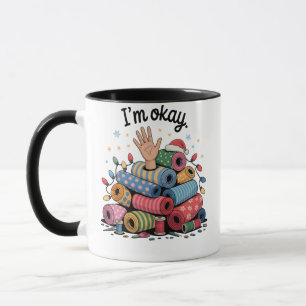 Mug Je vais bien Amoureux de Quilting de Noël drôle