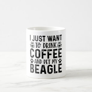 Mug Je veux caresser mon Beagle