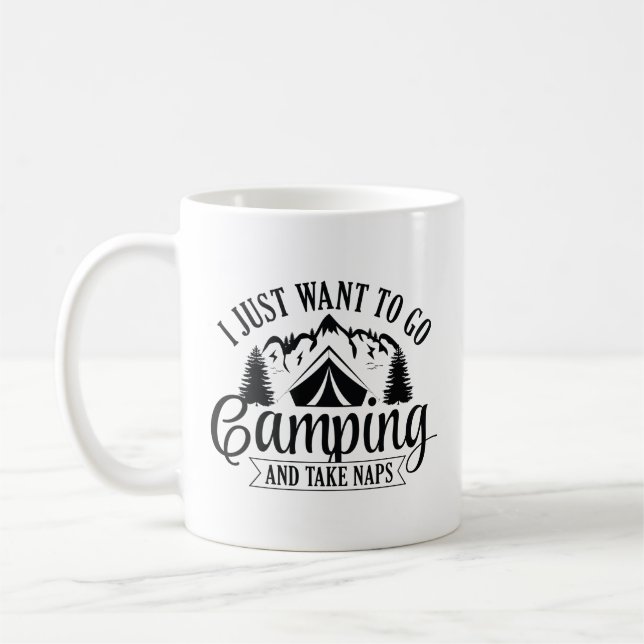 Mug Je Veux Juste Aller En Camping Et Faire La Sieste (Gauche)