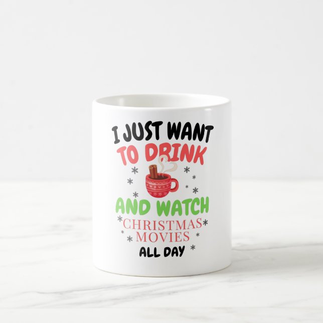 Mug Je veux juste boire du chocolat chaud (Centre)