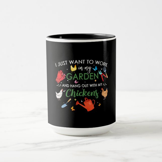Mug Je Veux Juste Travailler Dans Mon Jardin Et Accroc (Centre)