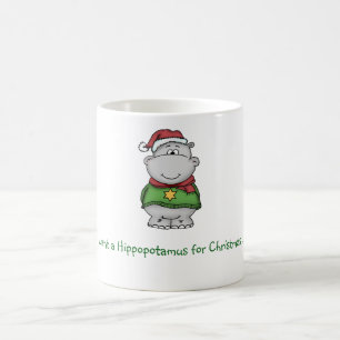 Mug Je veux un hippopotame pour Noël - conception