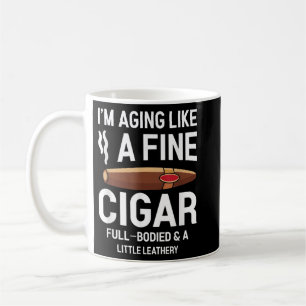 Mug Je vieillis comme un fumeur de cigare amusant