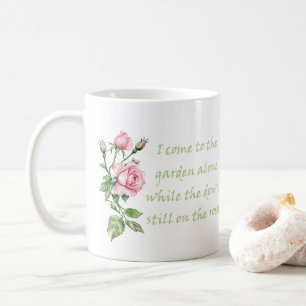 Mug Je viens seul au jardin Citation Jardinage
