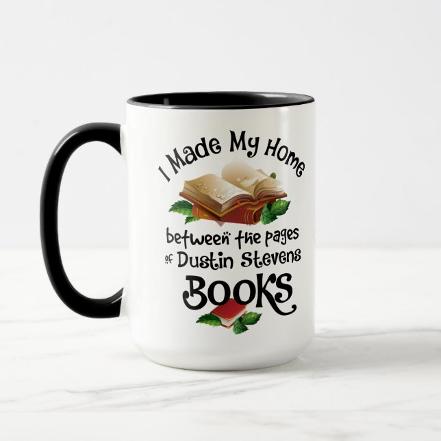 Mug Je vis entre les pages de Dustin Stevens Livres (Gauche)