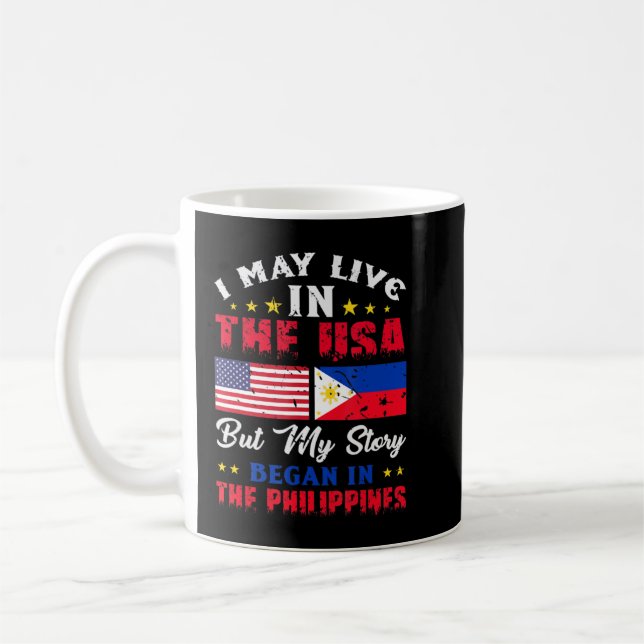 Mug Je Vis Peut-Être Aux Etats-Unis Mais Mon Histoire  (Gauche)