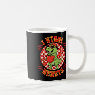 Mug Je vole des cœurs Rétro à carreaux Saint-Valentin 