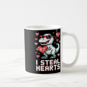 Mug Je vole des coeurs T Rex drôle de dinosaure Saint 