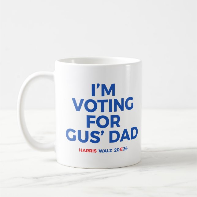 Mug Je vote pour Gus' Dad - Harris Walz 2024 (Gauche)
