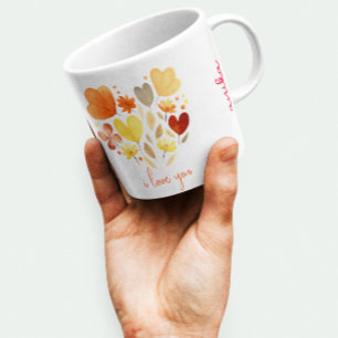 MUG "JE VOUS AIME" MINIMALIST CUSTOMISÉ BOHO PETALS