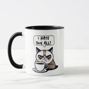 Mug Je Vous Déteste Tous - Citations Et Discours Drôle