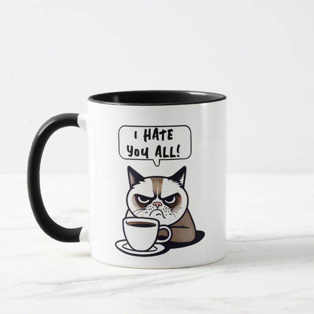 Mug Je Vous Déteste Tous - Citations Et Discours Drôle (Gauche)