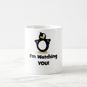 Mug Je vous observe pingouin