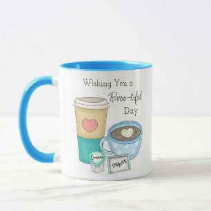 Mug Je vous souhaite une journée riche   Coffee Pun