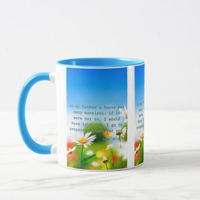 Mug Jean 14:2 KJV Bible Écriture Pic Deux Tons (Gauche)