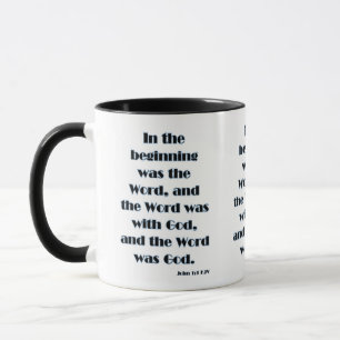 Mug Jean 1:1 Verset Bible KJV Deux Tons